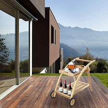 PrimeMatik - Carrello portavivande da Esterno 100 x 81 x 58 cm in Legno di Teak Certificato
