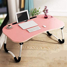 Tavolo da picnic all'aperto Pieghevole Letto Laptop Table Vassoio Lap Desk Desk Taccuino con supporto Tazza Slot Regolabile Anti Slip Gambe Pieghevole per Studio da campeggio all'aperto per interni St
