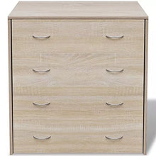 Kshzmoto Comodo comò Interno, Cassettiera in Particelle di Rovere 60 x 30,5 x 71 cm (Lunghezza x Larghezza x Altezza) -con 4 cassetti