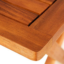 Deuba Tavolino Pieghevole in Legno di Acacia Oliato 70x70x73cm Tavolo in Legno Tavolino da caffè Tavolo da Giardino
