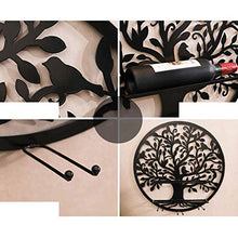 Cremagliera Del Vino Semplice e Creativa Arte in Ferro a Parete Forma Rotonda Scaffale Supporto in Vetro Sospeso Ristorante Soggiorno Parete Decorazione Semplice e Creativa, PZW, a
