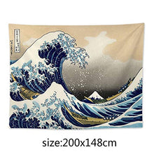Fgyhty Sea Wave Tapestry Beach Wall Hanging Stile del Giappone Arts Ocean Coperta Poliestere Home Decor