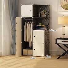 WCY Armadio Portatile Armadio per Appendere Vestiti combinati Armadio Armadio Mobile Mobile modulare per Salvataggio Spaziale Guardaroba Combinato (Dimensioni: 75x47x147cm) yqaae