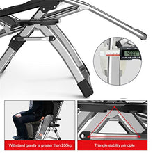 CGF- Sedie a sdraio Pieghevoli Sedia Pieghevole Sedia da Salotto Portatile Zero Gravity Facile Regolazione Multi-Angolo Pieghevole per Interni ed Esterni