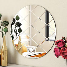 Home Supplies Interiors Art Deco - Specchio da parete rotondo in vetro trasparente da 50 cm, per camera da letto, specchio da parete moderno, per corridoio, ingresso e salotto (trasparente, diametro 50 cm)