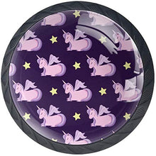 Unicorns of Fairy Tale Pomelli per Porta Set di 4 Pomelli per Mobili Manopole per Cassetti Cucina Armadio Vetro