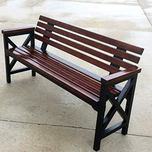 UWY Panca da Giardino Sedia da Parco panchina da Esterno, Sedia Schienale Portico in Legno massello anticorrosivo Cortile per 2 Persone, Telaio in ghisa Resistente agli Agenti atmosferici Tavolo