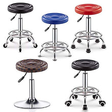 Bar Stool Sgabello per Sedia da Massaggio con Rotelle Rotante, Sgabello da Salone Rotante Idraulico Regolabile con Seduta Girevole Sgabello da Bellezza Sgabello da Parrucchiere - Pelle Pu