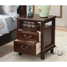 Comodino in Legno massello, con cassetto, Camera da Letto Matrimoniale, Americano, Mini Armadio di stoccaggio, Peso 350 kg-55x45x38 cm FANJIANI