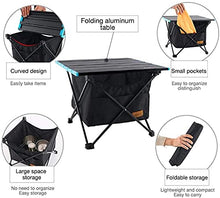 Tavolo da campeggio pieghevole in alluminio tavolo da campeggio barbecue con borsa da appendere picnic tabl per picnic spiaggia pesca barbecue (55,2 x 40,8 x 46 cm)