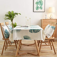 WSJIABIN Tovaglia Decorazioni per la casa Verde Monstera tovaglia Moderna nordica tovaglia tovaglia Rotonda tovaglia Impermeabile Bianca