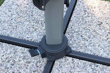 Milani Home s.r.l.s. Ombrellone da Giardino 3 X 3 Palo Laterale Grigio Telo Grigio per Esterno, Giardino Ristorante Gelateria Bar Hotel Albergo