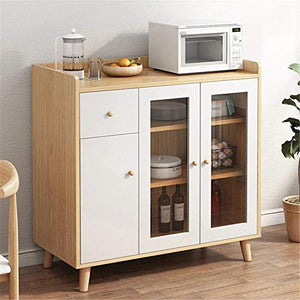 Credenza Casa per tè Cabinet moderno Modern Minimalist Cabinet Home Cucina Soggiorno Governo Armadio Armadio da tè Armadio angolare Adatto Per Ingresso Bagno ( Colore : Beige , Size : 93.5x40x63cm )