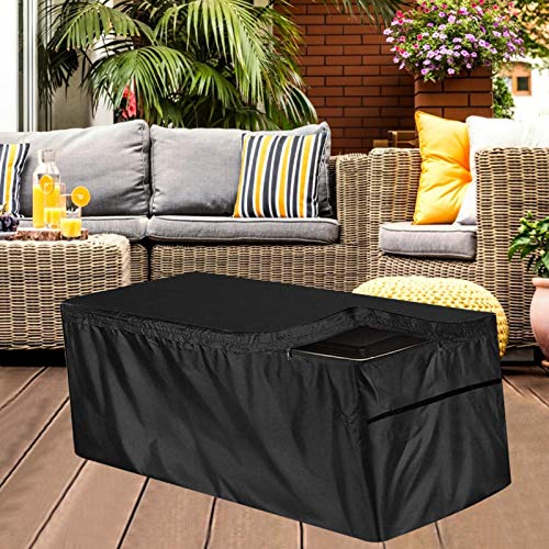 Copertura della Scatola del Ponte, Coperchio del Contenitore Stoccaggio del Giardino Esterno con Cerniera 210D Argento Rivestito Oxford Oxford Impermeabile Protezione UV Boxes Cabina Protezione