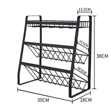 LYM &ripiano di stoccaggio Mensole della Cucina, Spice Rack Domestica Multifunzionale della Cucina di stoccaggio Rack scaffale a 3 Strati Scaffale di Finitura