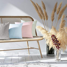 Deconovo Federe Cuscini Divano in Lino Quadrati Confezione da 2 Pezzi Cerniera Invisibile Morbido Decorativi per Casa Moderne Soggiorno Camera da Letto 40x40 CM Rosa