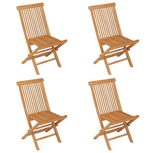 FAMIROSA Set da Pranzo da Giardino 5 pz in Legno Massello di Teak-9583