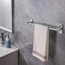 KINLO Porta asciugamani da bagno a parete senza foratura, 40 cm, autoadesivo, in acciaio inox, per bagno, asciugamani, vestiti (portata: 5 kg)