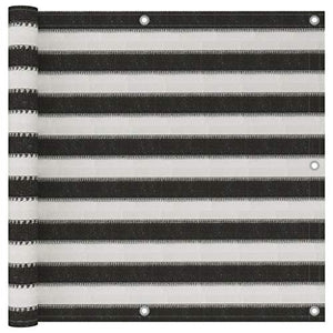 vidaXL Paravento da Balcone HDPE 90x500 cm Antracite e Bianco