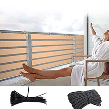 85x400cm Schermo Privacy Frangivista Balcone Frangivento Anti-UV Telo Oscurante Impermeabile Giardino terrazza Recinzione Copertura 50cm Occhiellato per Protezione con Fascette e funi/Colore Crema