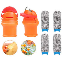 Desire Sky - Taglierina per pollice in silicone con 4 pezzi, in nylon, resistente al taglio, per giardinaggio e raccolta di frutta e verdura, 2 pezzi