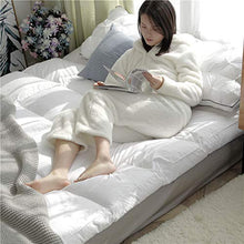 Bedtang - Materassino imbottito in cashmere tatami, portatile, pieghevole, in velluto, 90 x 200 cm, colore: bianco