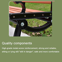 outdoor furniture Banco di sosta con Schienale, Panca da Esterno a 3 posti in Legno massello anticorrosivo, Battuto terrazzo Ferro Svago Parco dei posti a Sedere, Adatto a Prato, Portico