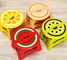 Sgabello Pieghevole per Bambini WC Lavabo Sgabelli da Bagno Convenienza Strumenti di Vita Antiscivolo Modello di Frutta Yellow