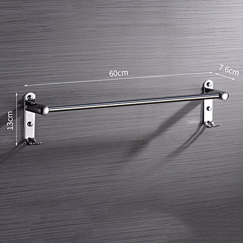 MBYW Portasciugamani Portasciugamani da Bagno Porta Asciugamani da Bagno in Acciaio Inossidabile 304 Porta Asciugamani da Bagno Barra Orizzontale Porta Asciugamani a Doppio palo, 60 cm, Pugno