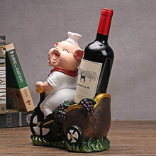 zxb-shop Portabottiglie Wine Holder archiviazione Sorridente Pig Shape Wine Rack personalità Home Kitchen Restaurant Resina Vino Vassoio controsoffitto Cabinet Cantina Portabottiglie da appoggio