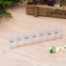 Healifty 2 Pz 7 Giorni Scatola per Pillole Pillola Settimanale Custodia Organizzatore Distributore di Farmaci Vitaminici per Pugno da Viaggio (Bianco)