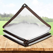 Telo in Plastica Spesso 0.16mm Antipioggia Tenda da Balcone Finestre,Telone Impermeabile Trasparente Copertura per Serra e Parabrezza,Panno di Pioggia Con Occhielli,Personalizzare (6x6m/19.7x19.7ft)