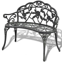 Lingjiushopping Panchina da Giardino in Alluminio Fuso Verde Materiale: Schienale/Sedile/braccioli in Alluminio Fuso + Gambe in ghisa Panchine da Esterno