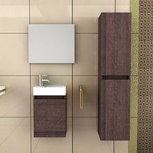 Set di mobili da bagno vormontiert 40 x 22 cm in Alamo in rovere con lavabo in ghisa minerale e specchio, in bagno set/mano lavabo per un bagno moderno con Alpi Berger