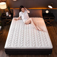 Pieghevole Materasso Tatami Stuoie Bed Ground Materasso Letto Futon Matrimoniale Dormitori Campeggio Lattice + fibra di poliestere Futon Portatile Fodera/White / 90x200cm