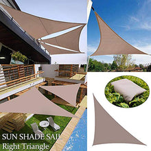 CH-GTJ Tenda A Vela Triangolo Rettangolo, Protezione Raggi UV, Vela Ombreggiante Resistente E Traspirante per Giardino Balcone Terrazza,Cachi,3X3X4.3m