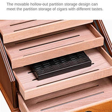 ZLMMY Legno di Cedro Cigar Humidor Idratante Box Cabinet Grande capacità Fit 100 Quattro Strati Cigar Humidor Scatola