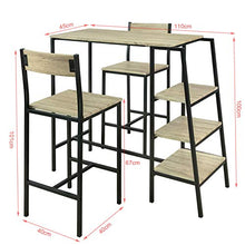 SoBuy Set Tavolo e sedie da Bar,Penisola Cucina Mobile, Altezza: 100 cm, OGT16-N