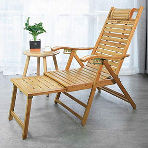 Moolo Zero Sdraio Lettino Prendisole, bambù con Pedana Reclinabile Reclinabile Lettino Prendisole Giardino Esterno Sedia A Sdraio Sedia gravità (Size : Bamboo 4.5cm)