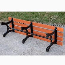 Panchine da terrazza per esterni da giardino, Panca in legno massello resistente alle intemperie e anticorrosione Panca in metallo rinforzata per adulti e bambini con 2-3 posti a sedere