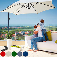 Kingsleeve Ombrellone a Braccio Ø330cm manovella Idrorepellente Alluminio Parasole Giardino Verde