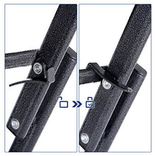 SONGMICS Tavolino Pieghevole da Giardino con Superficie in Plastica con Venatura del Legno, Gambe in Ferro Stabile, Piedini Simili di Zoccoli, Chiusure di Sicurezza, 62 x 62 x 73 cm, Nero GPT04BK