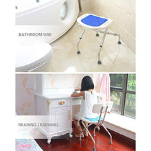 DZX Sgabello per Doccia, Sgabello per Vasca da Bagno Regolabile in Altezza e Sedia per Doccia con Maniglie Sgabello per Handicap Pieghevole in Alluminio Antiscivolo per Anziani, Anziani, portatori di