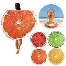Telo da spiaggia con motivo di frutta, divertente anguria, limone, spiaggia, picnic, telo da spiaggia, pieghevole, portatile, grande, per adulti, bambini, viaggi, escursioni, giardino, parco prato