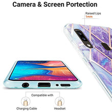 Custodia in TPU (IMD Marmor) per Samsung Galaxy A20/A30 -Dunkellila