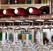 PZW Cremagliera Del Vino Semplice e Creativa/Portabicchieri Appesi per Vino Rosso/Portabicchieri Appesi in Vetro Rovesciato/Asta Principale Creativa/Portabicchieri Appesi per Portabottiglie,