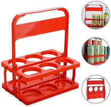 Aoark Cestello Portabottiglie, 6 Posizioni, Riciclabile, 33 x 28 x 18 cm (Blu)