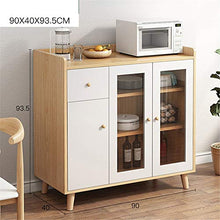 LULUVicky in Piedi Bagagli Petto Governo di immagazzinaggio Kitchen Buffet Soggiorno Credenza Accent Table Cassetto Bassa Credenza (Color : Wood, Size : 90x40x93.5cm)