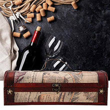 Hztyyier Scatola per Bottiglia di Vino in Legno Vintage con Finitura Anticata, Cassa per Bottiglia in Legno, Scatola per l'imballaggio di Bottiglie Singole per Vino Rosso Champagne