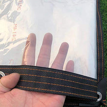 XIAOZHEN Tela Cerata Impermeabile Antivento Addensata Bordo Avvolto Pieghevole Telo Trasparente con Foro in Metallo Panno Impermeabile in Plastica per Occhi(Size:1x1m)